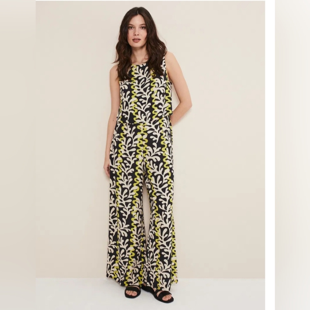 Aubrey Abstract Wide Leg Jumsuit uk 12 / us 8